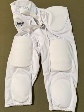 Adams White Youth Football Padded Practice Pant. Youth Medium.